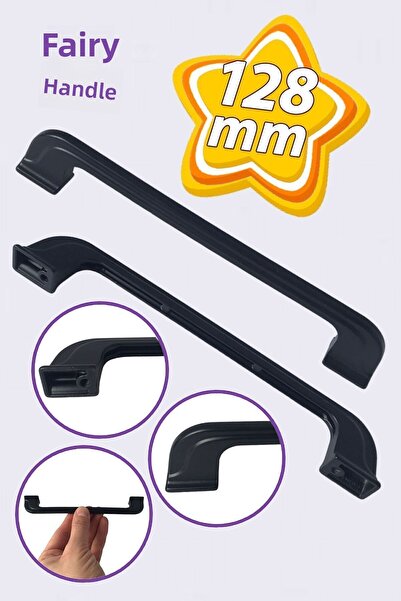 GLASWEN Dulap de mobilier din metal negru de 128 mm - cu mâner, sertar și uși...