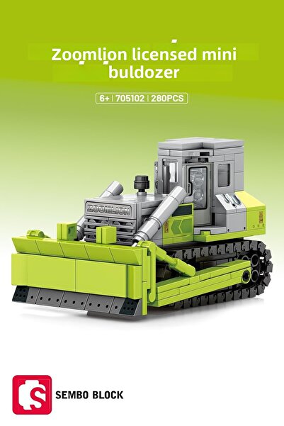 Sembo Block Zoomlion Mini Bulldozer - 280 Pieces Licensed Building Blocks Compatible with Lego ( 705102 )