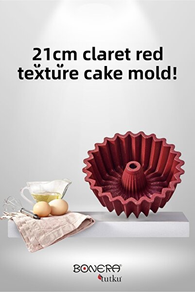 Bonera 21cm burgunDy Cast Cake - Slice PatterneD Pattern