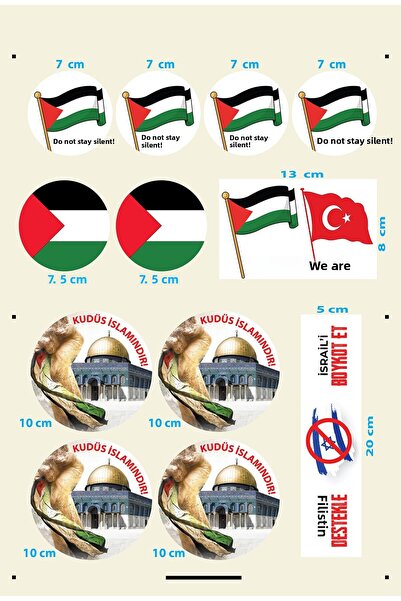 NATURELBASIM PALESTINE THEMED STICKER LABEL-OPAK
