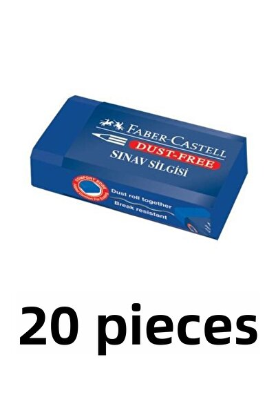 Faber Castell 20 ممحاة امتحان زرقاء متوسطة الحجم