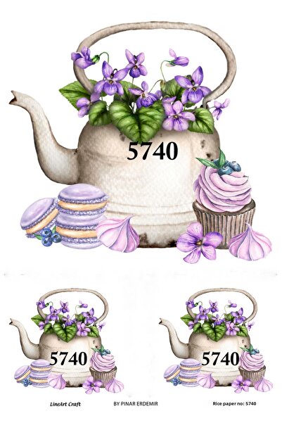 LİNEART Lineart Brass Decopage Paper No:L5740