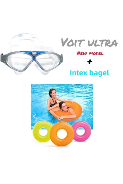 Voit Ultra Swimming Goggles +intex Phosphorescent Sea Ring 76 Cm