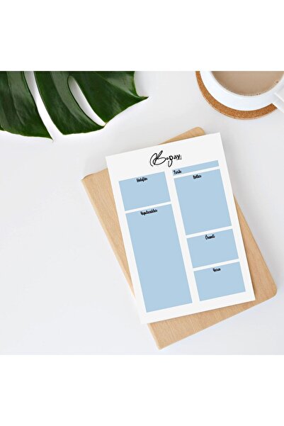 Pine Note مخطط يومي أزرق/قائمة المهام/دفتر/مفكرة/مذكرة A5