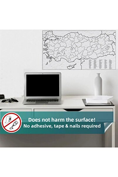 omilife Smart Static Holding - Refillable Adhesive Free Practical Turkey Map 110