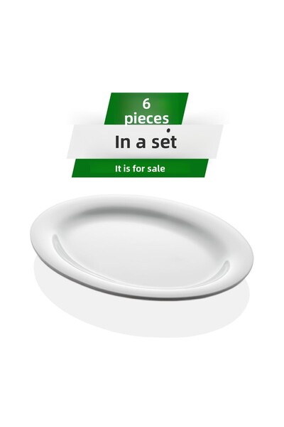 Alezy 629 Göreme Melamine Thermostar Arya Boat Plate 33,5X26 cm White