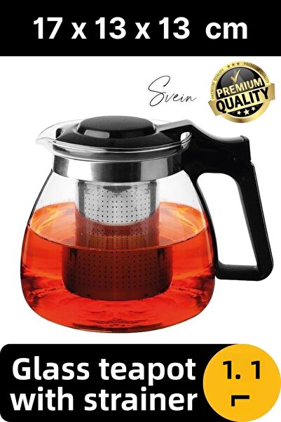 Svein البورسليكات الفاخر - صانع الشاي ذو الأوراق السائبة الشفاف المقاوم للحرا...