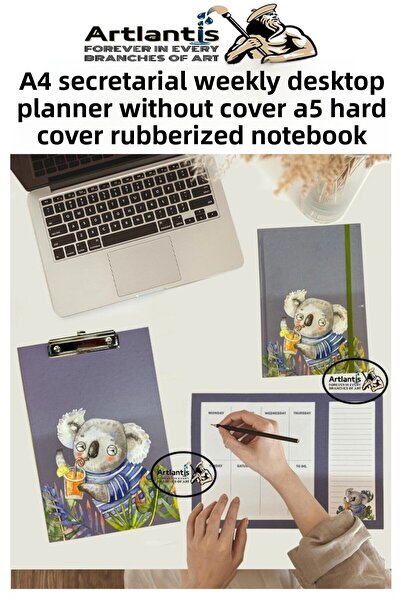Artlantis Patterned A4 Coverless Secretarial Desktop Weekly Planner & A5 Hard...