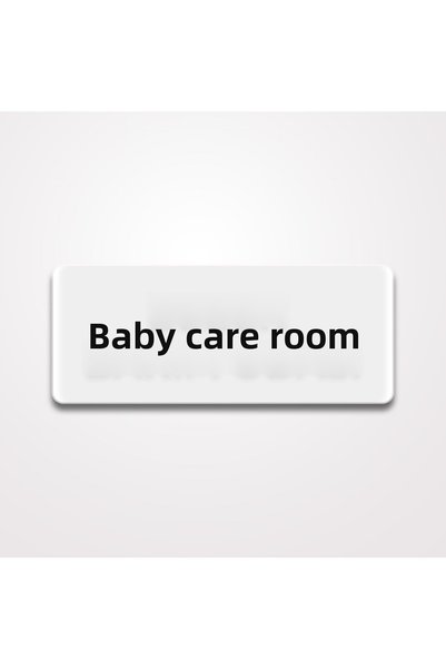 Trend Pleksi Direction (White Baby Care Room 25cm X 10cm)