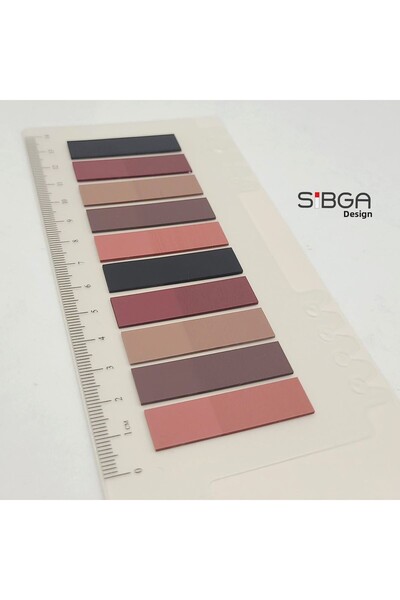 sibga tasarım Transparent Colored Post-It Note Paper - 200 Sheets Bookmark Sticker