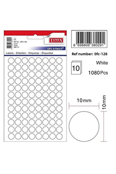 Tanex Ofc-128 Etichetă albă de birou
