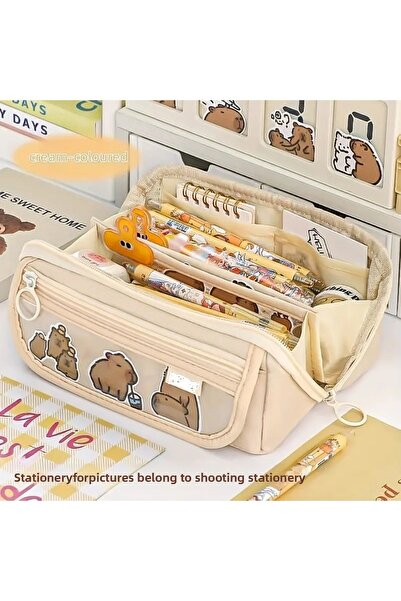 GlassySKY Large Capacity Pencil Case-Pen Holder, School, Office College Supplies Storage