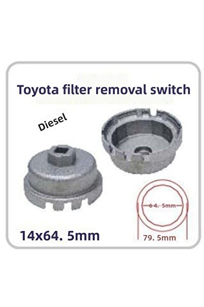 Hırdavat Garajı مفتاح تفكيك فلتر تويوتا ديزل 64.5 ملم 14 زاوية