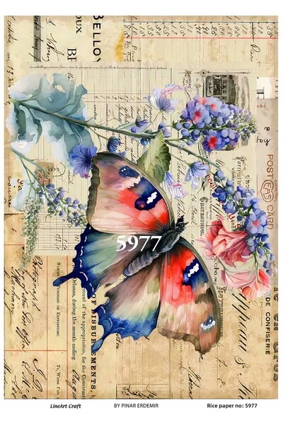 LİNEART ورق ديكوباج نحاسي - L5977، 29X42 سم