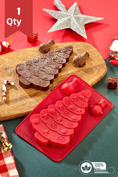 Nandy Home Christmas Tree Themed Silicone Dubai Chocolate Mold