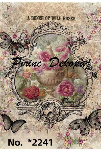 LİNEART ورق ديكوباج نحاسي Lineart رقم: L2241 - 29x42 سم