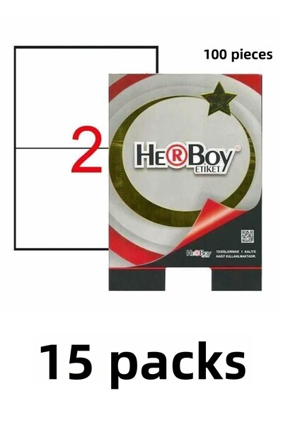 Herboy 15 pachete Hb-1102 210 X 148,5 mm Etichete laser 100 buc