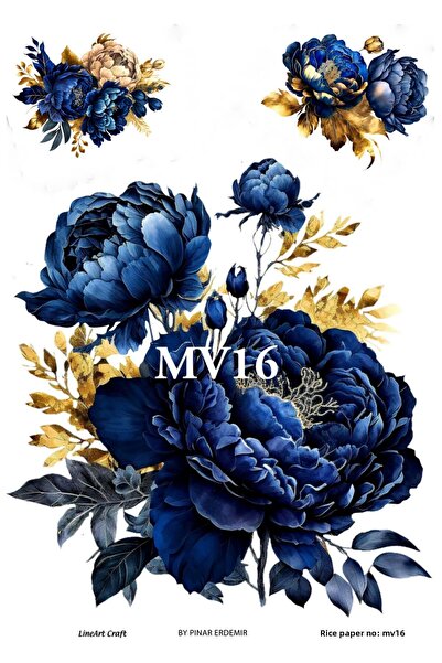 LİNEART Brass Decopage Paper - Mv16 No: 29X42Cm