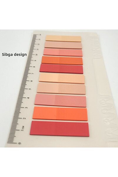sibga tasarım Transparent Colored Post-It Note Paper - 200 Sheets Bookmark Sticker