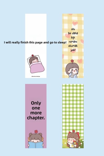 Sumicorn Design Σετ με 4 σελιδοδείκτες Kawaii για κορίτσια