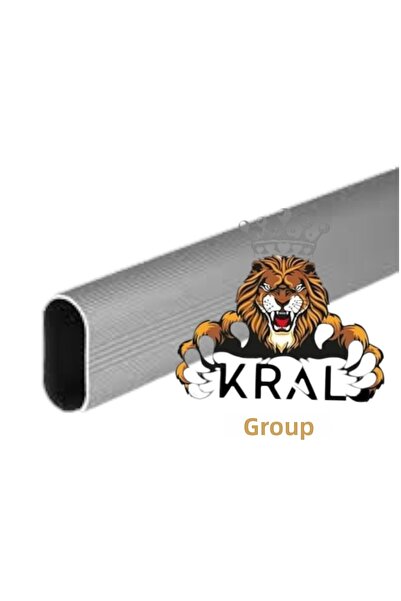 kral hırdavat UMUT ÇALIK Dimensiune personalizată, tub oval din aluminiu de 57 cm pentru agățat în dulap „LIVRAT CU 2 șuruburi cu flanșă”