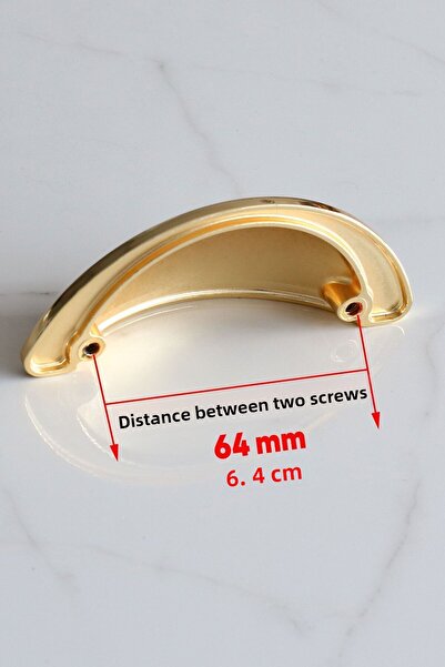 Badem10 Yelken Midye Dish 64 Mm Buton Aur Mobilier Bucătărie Sertar Dulap Mâner Dulap Mâner