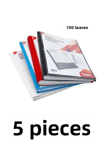 Noki 5 Mixed Colors 100 Sheets Pocket Presentation Binder