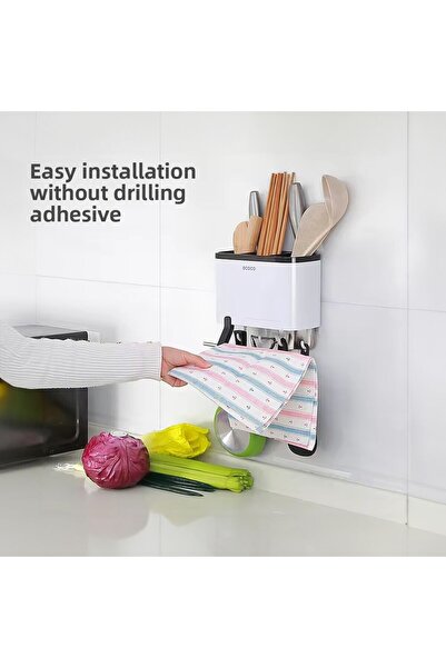 Miecoco Ecoco Wall Adhesive Fork Spoon Knife Kitchen Organizer