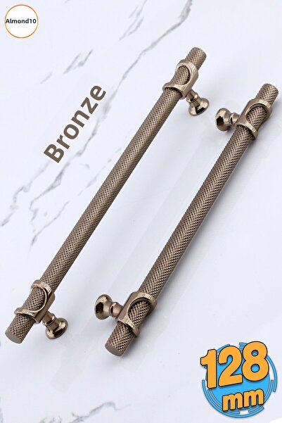 Badem10 Arsin Bronze Metal 128 mm - 12.8 cm Furniture Kitchen Drawer Cabinet Cabinet Handle Handle Handles