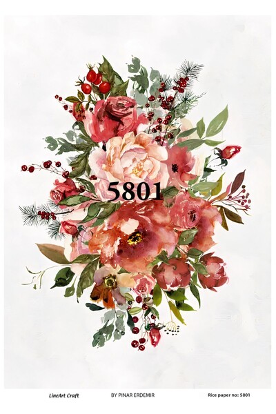 LİNEART ورق ديكوباج نحاسي Lineart 29X42 رقم: L5801