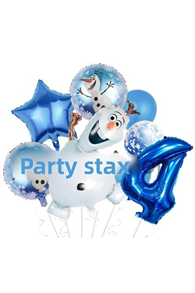Parti Station مجموعة بالونات فروزن إلسا أولاف لعمر 4 سنوات - عيد ميلاد بمفهوم...