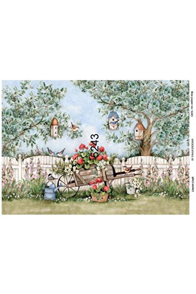 LİNEART Brass Decopage Paper La 5243