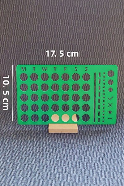 Karmelom Studio Minimal Weekly Drawing Template Ruler - Habit and Goal Calendar