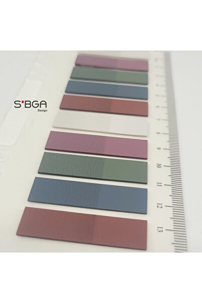 sibga tasarım Transparent Colored Post-It Note Paper - 200 Sheets Bookmark Sticker