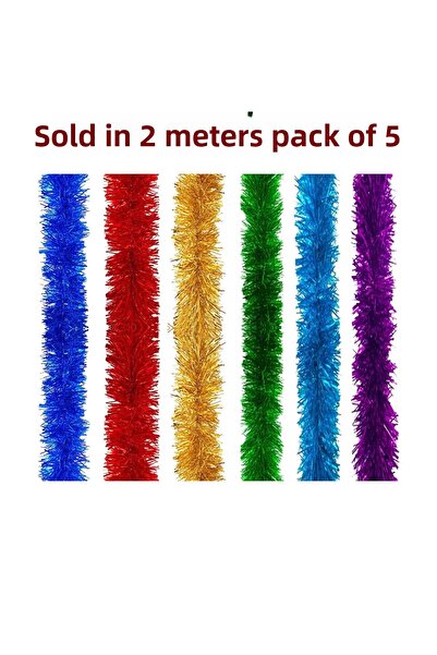 AKSOY AMBALAJ Πολύχρωμο Μεταλλικό Στολίδι 5 Τεμάχια