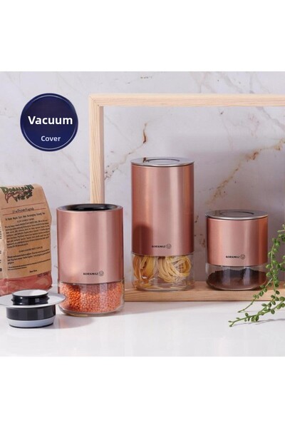 KORKMAZ A5520-2 Stora Plus 3-Piece Rose Gold Storage Set