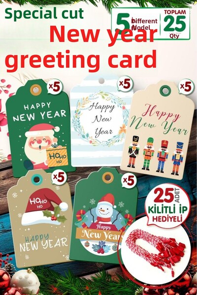 t tuğset etiket Етикети за подаръчен пакет за Нова година 25 броя 7x4,5 см, 2...