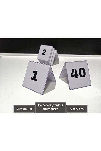 Şeffaf Etiket Ετικέτες ονομασιών PVC, Αριθμοί τραπεζιών, Αμφίδρομοι αριθμοί 1...