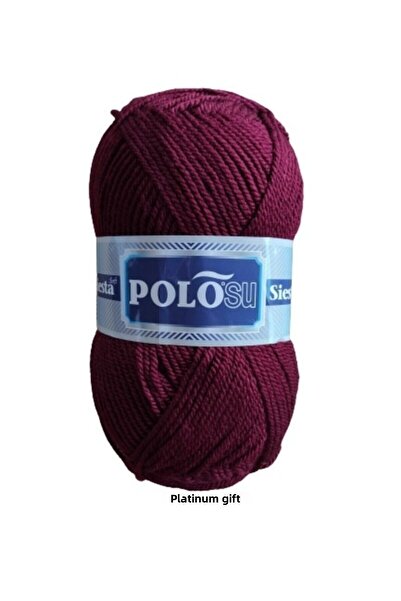 Polosu (5 bucăți) Siesta Soft 207 Burgundy Fireață pentru tricotat manual Vestă Cardigan Fireață pentru eșarfe Fireață pentru pulover