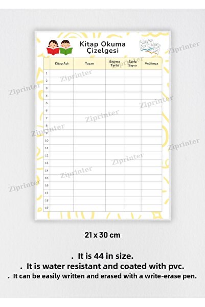 ZiPrinter مخطط قراءة الكتب المغلف بحجم A4 - سهل الاستخدام مع ميزة Summer-Sil