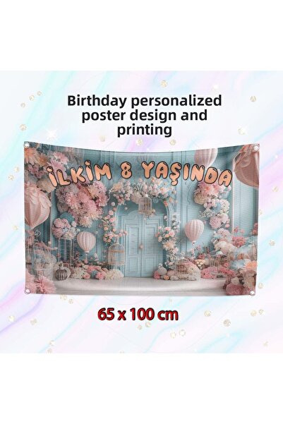 Parti Tasarla Happy Birthday Themed Birthday Concept Banner 65 X 100 cm
