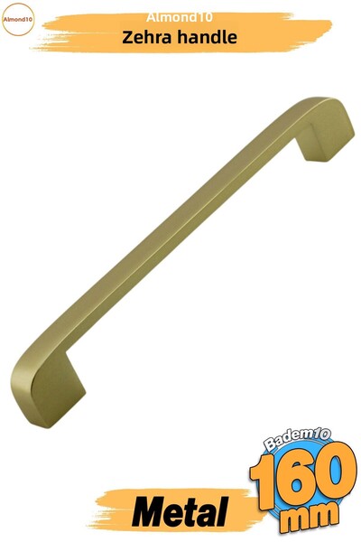 Badem10 Zehra (160 mm - 16 cm) Mobilier din metal auriu mat Sertar de bucătăr...