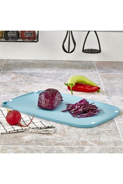 Poomy لوح تقطيع مائل بقاعدة مضادة للانزلاق - مقشرة اللحوم والثوم