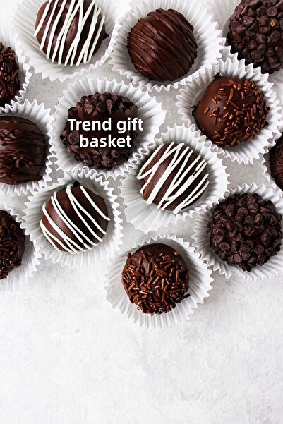 Trend Hediye Sepeti ما يقرب من 200 قطعة من ورق شوكولاتة تروف الأبيض الصغير الحجم، وقالب كعكة المافن، ورق البهجة التركية 35 × 20 مم