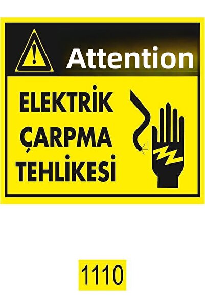 Emek İkaz Levhaları Caution Electric Shock Hazard Warning/Warning Sign