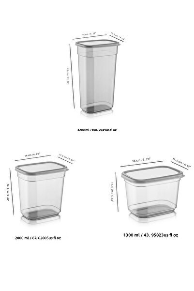 Meleni Home 18-Piece Multi Rectangular Storage Container with Daisy Label Microwave and Freezer Compatible 6x(1.3LT-2 LT-3.2 LT)