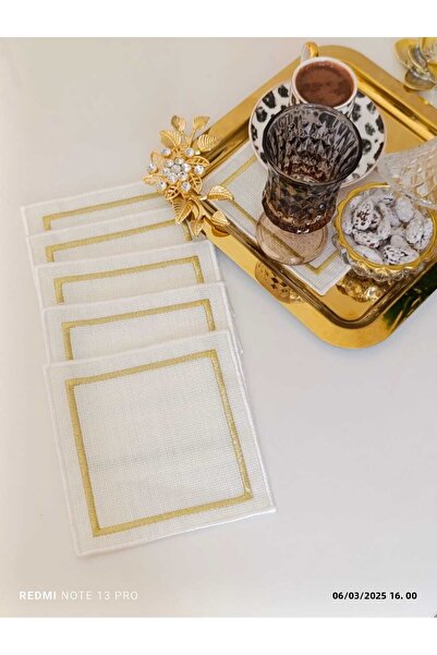 Home χαριτωμένη σερβιέτα κοκτέιλ με χρυσό και μεταξωτό λεπτομέρεια, σερβιέτα ...