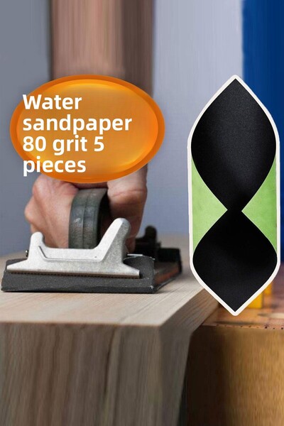 Badem10 ورق صنفرة مائي 80 حبيبة مقاس 23x28 سم ورق صنفرة ناعم جاف ورطب (5 قطع)