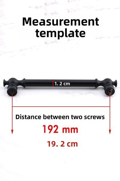 Badem10 Arya (PREMIUM) 192 mm Mobilier din metal negru Sertar de bucătărie Dulap Ușă dulap 192 mm Mâner