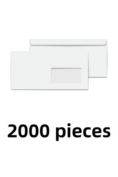 Oyal 2000 de bucăți Silicon Diplomat Plic alb 90 gr cu fereastră